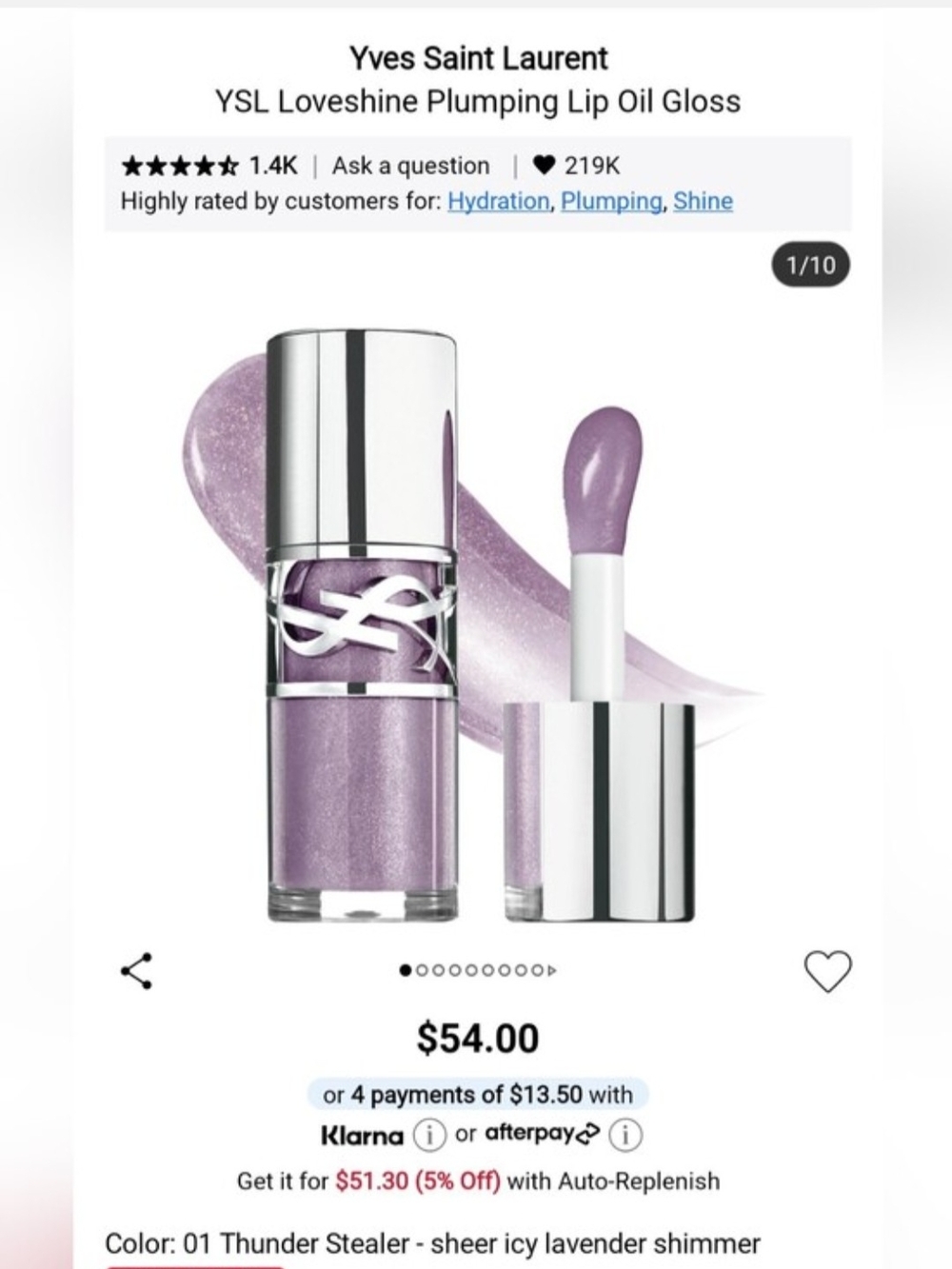 Lip Gloss thunder steel 01